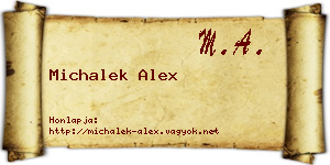 Michalek Alex névjegykártya